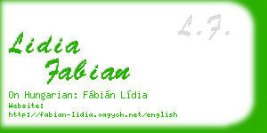 lidia fabian business card