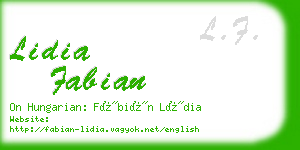 lidia fabian business card